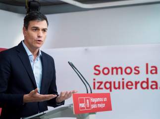 Pedro Sánchez, secretario general del PSOE, este miércoles en Ferraz.