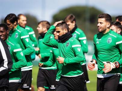El Sporting de Portugal, en un entrenamiento.