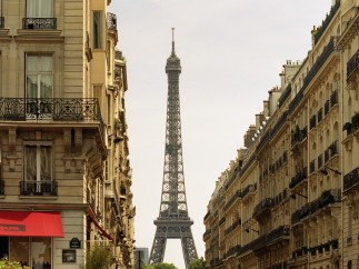 Zona residencial cerca de la Torre Eiffel, en París.