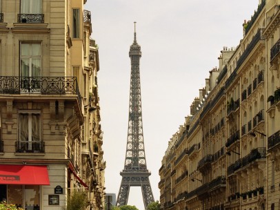 Zona residencial cerca de la Torre Eiffel, en París.