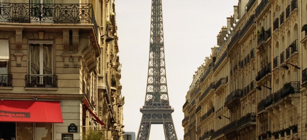 Zona residencial cerca de la Torre Eiffel, en París.