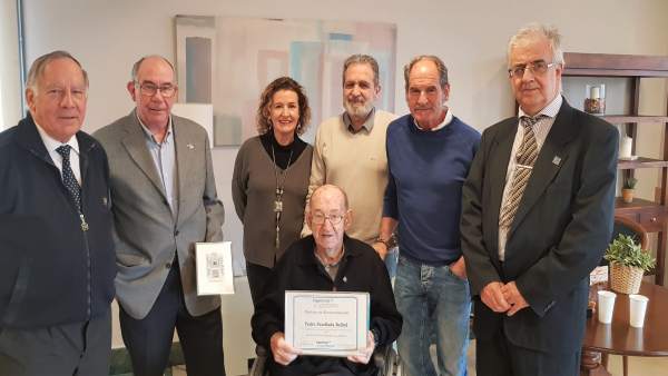 Pedro Parellada, durante el homenaje del Colegio de Ingenieros. Pedro Parellada, durante el homenaje del Colegio de Ingenieros.