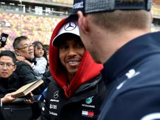 Lewis Hamilton y Max Verstappen