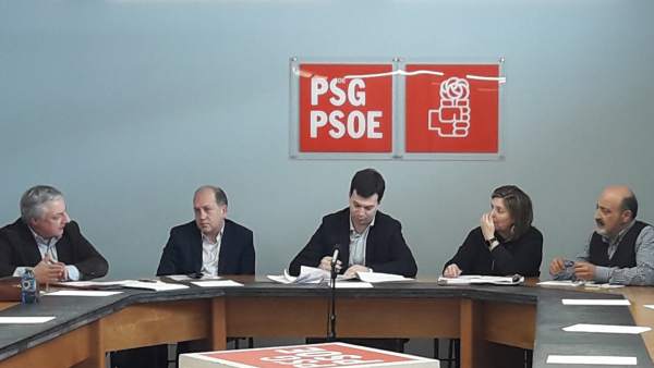 Gonzalo Caballero en la reunión interparlamentaria del PSdeG Gonzalo Caballero en la reunión interparlamentaria del PSdeG