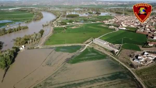 Imágenes de la crecida del río Ebro Imágenes de la crecida del río Ebro