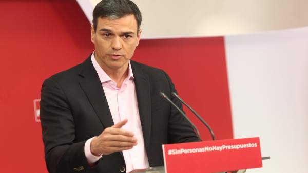 Rueda de prensa del líder del PSOE, Pedro Sánchez, en la sede del partido Rueda de prensa del líder del PSOE, Pedro Sánchez, en la sede del partido