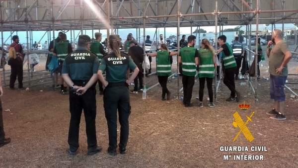 Dispositivo de la Guardia Civil en el Festival Dreambeach 2017, en Villaricos Dispositivo de la Guardia Civil en el Festival Dreambeach 2017, en Villaricos