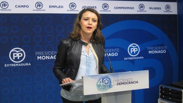 La portavoz del PP de Extremadura, Gema Cortés La portavoz del PP de Extremadura, Gema Cortés