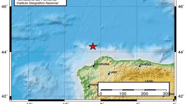 Terremoto en el Atlántico frete a Galicia Terremoto en el Atlántico frete a Galicia