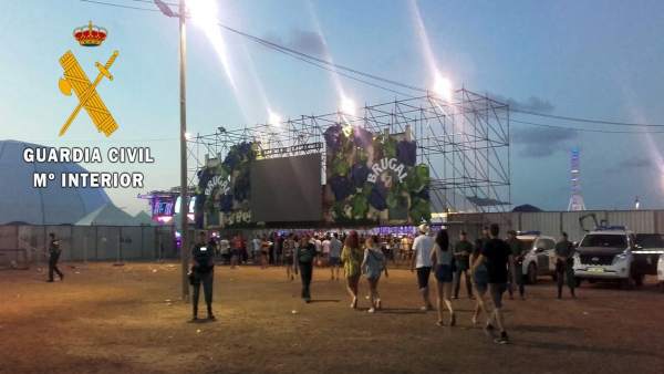 Dispositivo de Guardia Civil en el Festival Dreambeach 2017, en Villaricos Dispositivo de Guardia Civil en el Festival Dreambeach 2017, en Villaricos