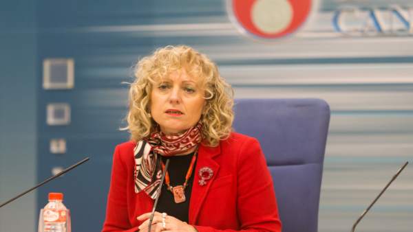 La vicepresidenta, Eva Díaz Tezanos, en rueda de prensa La vicepresidenta, Eva Díaz Tezanos, en rueda de prensa