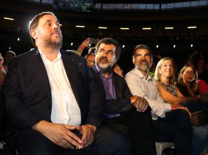 Junqueras, Sànchez y Cuixart en una imagen de archivo.