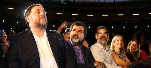 Junqueras, Sànchez y Cuixart en una imagen de archivo.