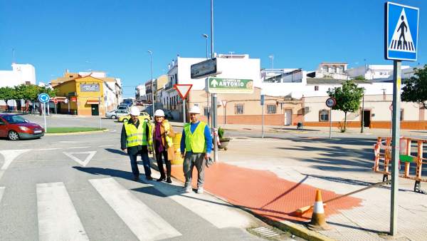 Obras del Supera V en Santiponce Obras del Supera V en Santiponce
