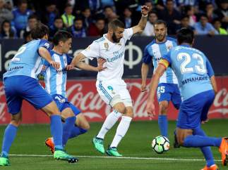 Karim Benzema contra el Málaga