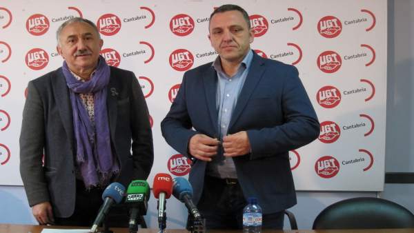 Pepe Álvarez, UGT, y Mariano Carmona, UGT Cantabria Pepe Álvarez, UGT, y Mariano Carmona, UGT Cantabria