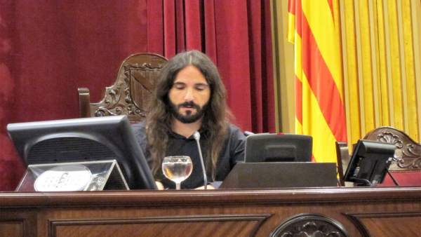 El presidente del Parlament, Baltasar Picornell, durante el pleno del Parlament El presidente del Parlament, Baltasar Picornell, durante el pleno del Parlament