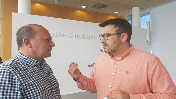 Guzmán Ahumada portavoz IU con Dámaso Márquez en Diputación Guzmán Ahumada portavoz IU con Dámaso Márquez en Diputación