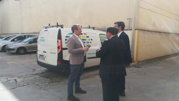Pere Muñoz y Pedro Horrach en la salida trasera del Juzgado Pere Muñoz y Pedro Horrach en la salida trasera del Juzgado