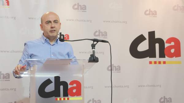 Miguel Jaime presenta las actividades del Día de Aragón de CHA. Miguel Jaime presenta las actividades del Día de Aragón de CHA.