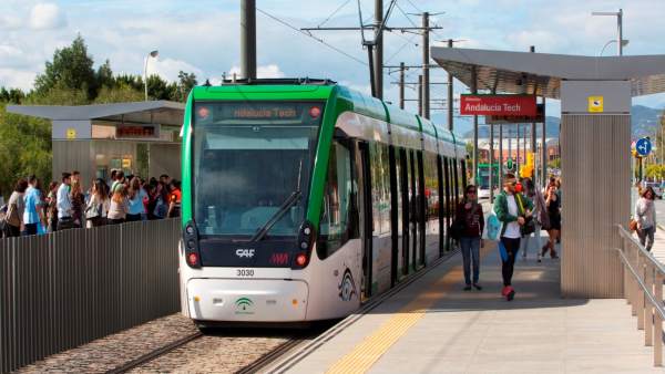 Una de las estaciones del metro de Málaga. Una de las estaciones del metro de Málaga.