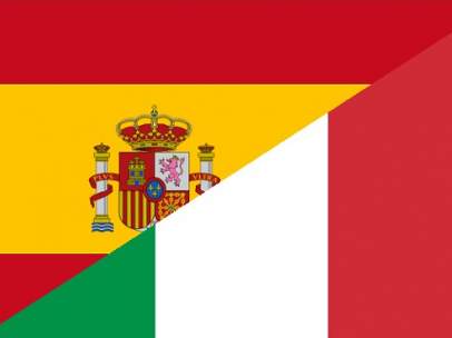 Banderas de España e Italia