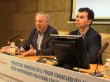 José Blanco y Gonzalo Caballero, en unas jornadas en Santiago