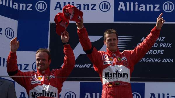 Michael Schumacher y Rubens Barrichello Michael Schumacher y Rubens Barrichello