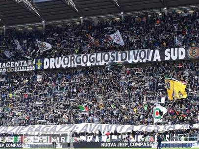 Aficionados de la Juventus.