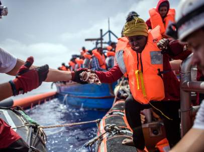 Rescate de inmigrantes en el Mediterráneo