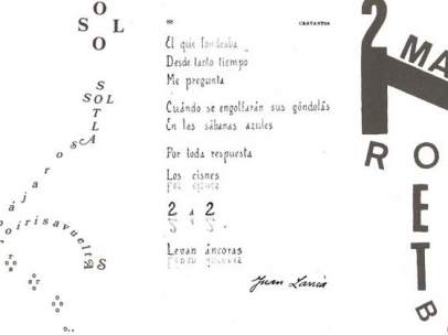 Tres poemas experimentales de Gabriel Zelaya, Juan Larrea y Francisco Aliseda