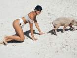 Paula Gonu, repite foto con un dron tras su aparatoso accidente en Bahamas