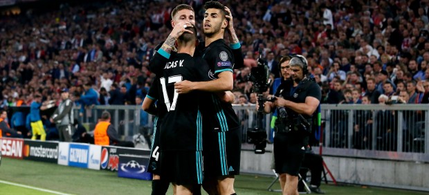 Ramos, con Lucas y Asensio