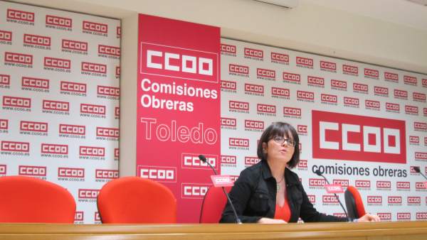 Castellanos (CCOO) en rueda de prensa Castellanos (CCOO) en rueda de prensa