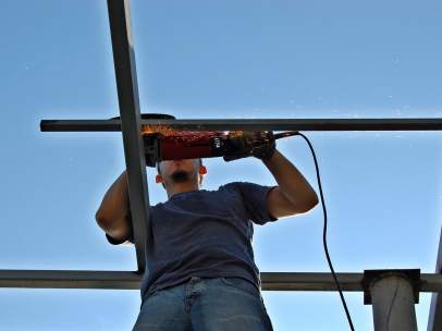 Un trabajador de la construcción