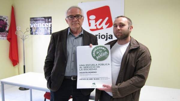 Moreno y Mendiola de IU en comparecencia de prensa Moreno y Mendiola de IU en comparecencia de prensa