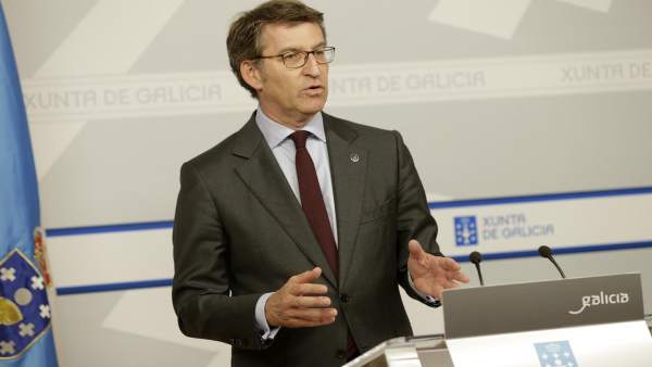 El presidente de la Xunta, Alberto Núñez Feijóo, tras el Consello El presidente de la Xunta, Alberto Núñez Feijóo, tras el Consello