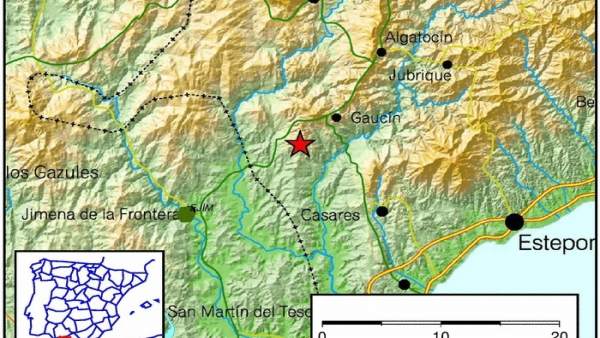 Terremoto noroeste Gaucín Málaga Terremoto noroeste Gaucín Málaga
