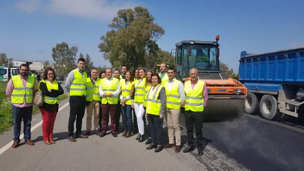 La Junta realiza obras de emergencia en la A-493. La Junta realiza obras de emergencia en la A-493.