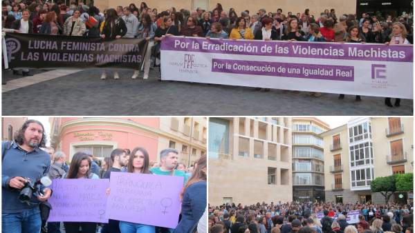 Imágenes de la concentración en Murcia en contra de 'La Manada' Imágenes de la concentración en Murcia en contra de 'La Manada'