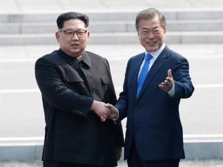 Moon Jae-in y Kim Jong-un