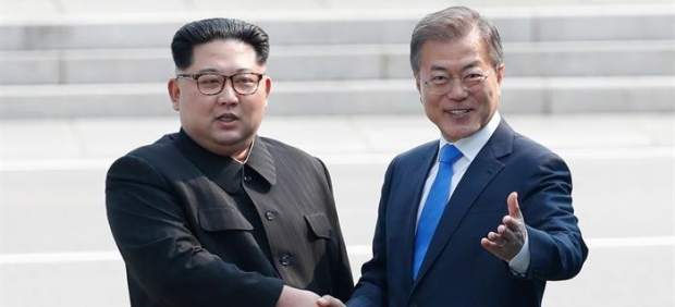 Moon Jae-in y Kim Jong-un