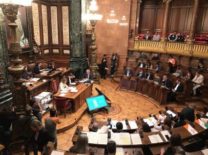 Pleno del Ayuntamiento de Barcelona.