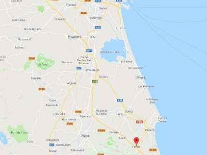 Localización de Favara (Valencia)