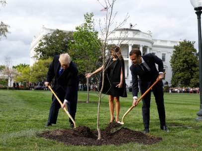 Donald Trump y Emmanuel Macron