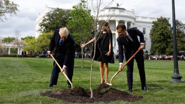 Donald Trump y Emmanuel Macron Donald Trump y Emmanuel Macron