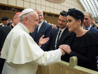 Orlando Bloom Katy Perry Papa Francisco