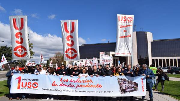Manifestación a nivel federal convocada por USO en León 1-5-2018 Manifestación a nivel federal convocada por USO en León 1-5-2018