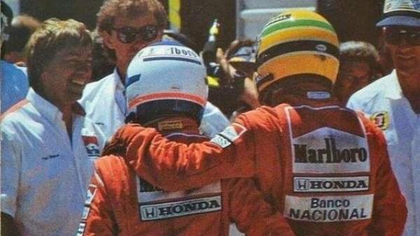 Alain Prost y Ayrton Senna Alain Prost y Ayrton Senna