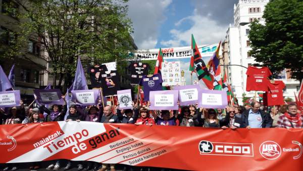 Celebración del Primero de Mayo de CCOO y UGT Celebración del Primero de Mayo de CCOO y UGT